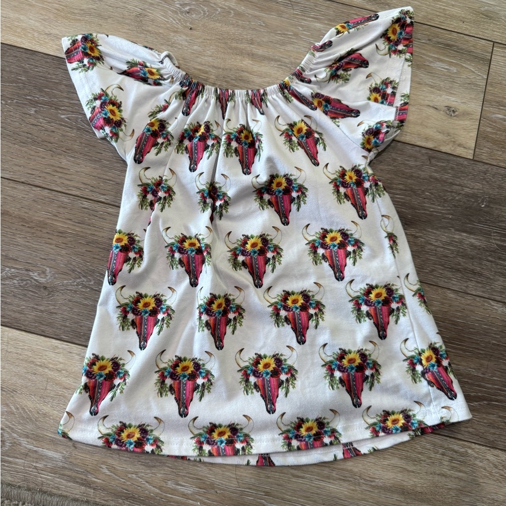 Girls cow head shirt